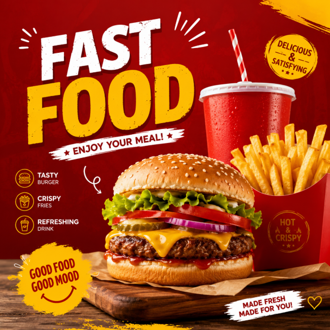 Promo fast food GoFood untuk burger ayam crispy kentang pizza dan rice bowl