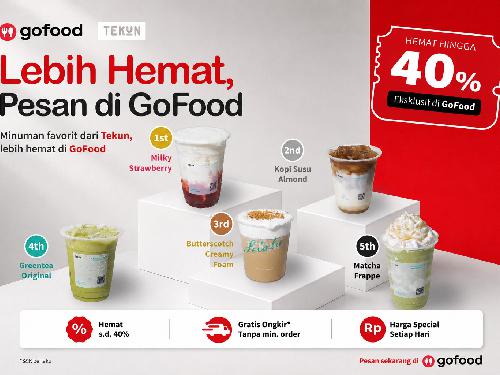 Voucher GoFood untuk kopi susu es teh boba cokelat jus dan minuman segar