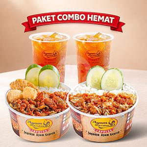 Paket combo GoFood untuk makanan utama minuman dan menu pendamping